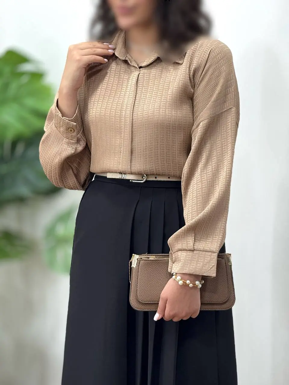 شومیز ساتن ابریشم سیمین